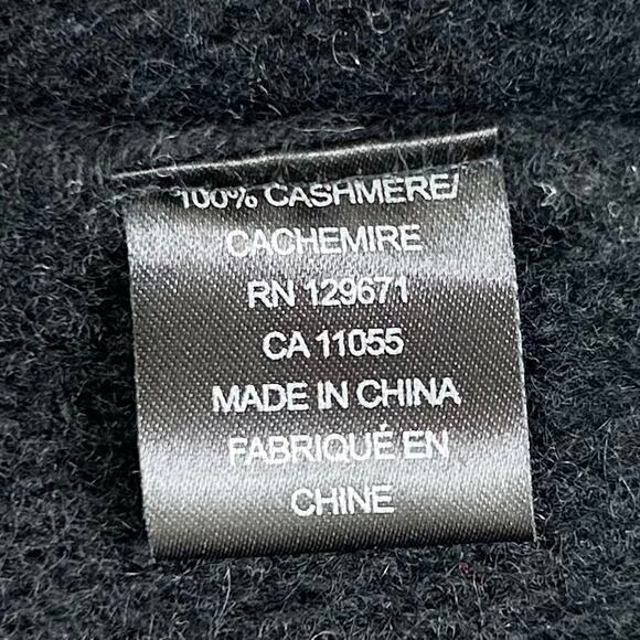 360 Cashmere Neutral Colorblock Turtleneck Poncho Knit Sweater Pullover - Picture 8 of 8